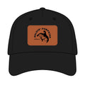 Leather Patch Baseball Cap — "Holdin' Pumpkins" Rustic Fall Hat